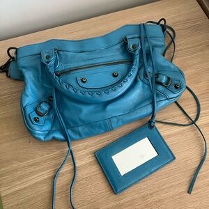 Authentic Balenciaga classic city Motorcross Bag